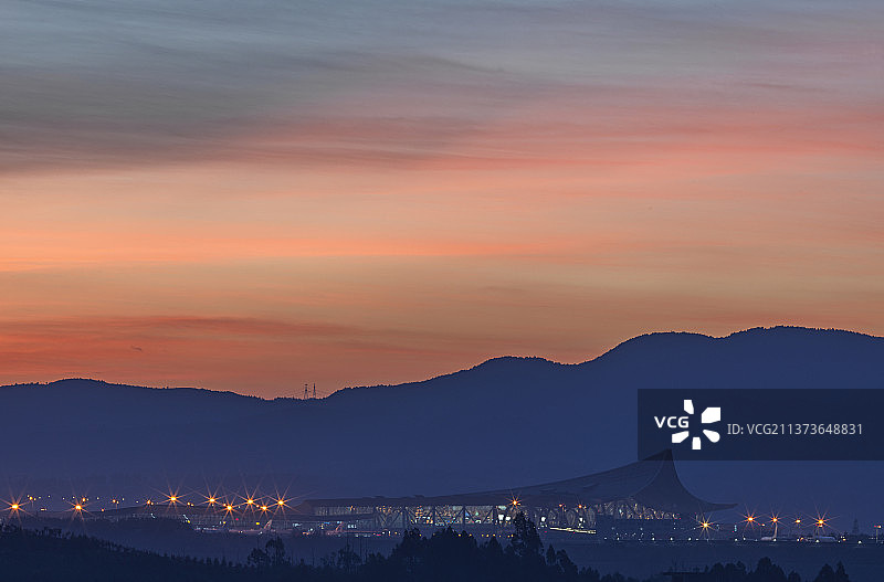 朝霞映长水图片素材