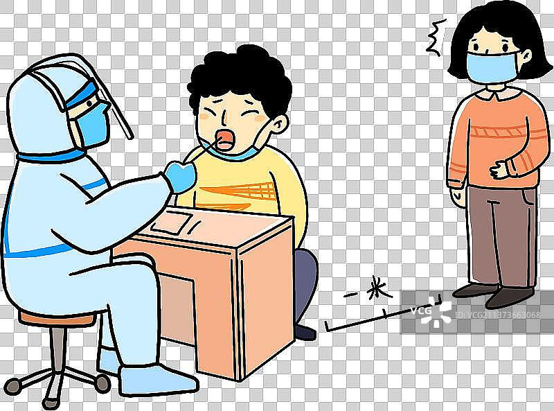 医务人员为市民进行核酸检测图片素材