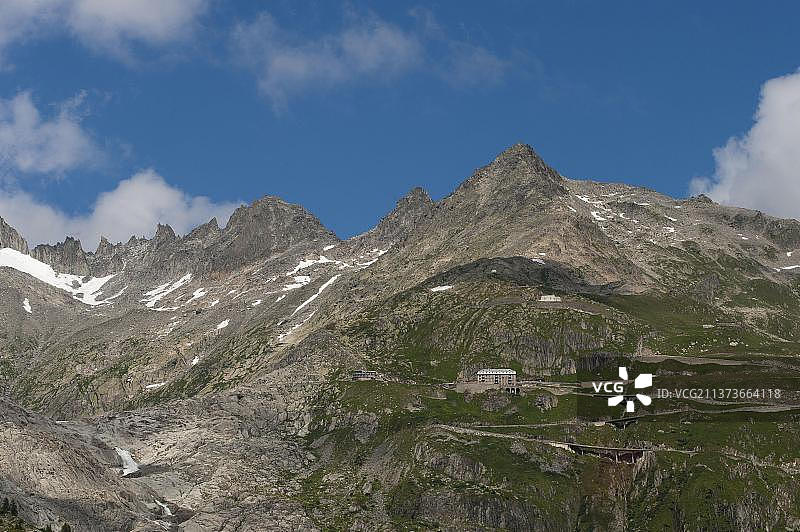 富尔卡山口，瑞士阿尔卑斯山，瓦莱州，瑞士，欧洲图片素材