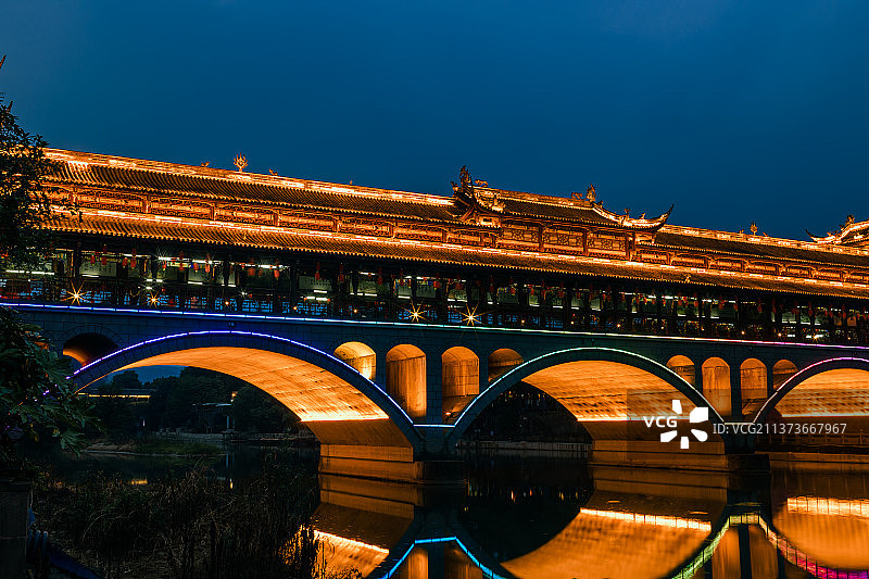 街子古镇瑞龙桥图片素材