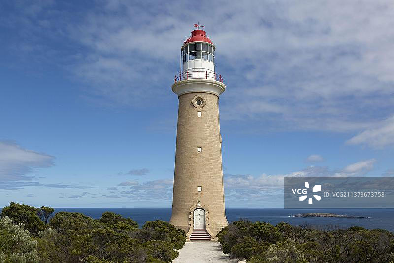 澳大利亚袋鼠岛库埃迪克海角灯塔和海岸风光图片素材