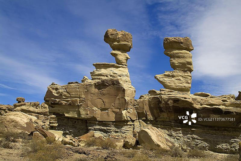 月亮谷潜艇，石头构造，伊斯基瓜拉斯托自然保护区，月亮谷，圣胡安省，阿根廷，南美洲图片素材