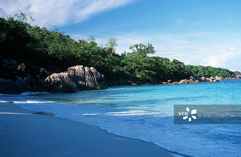 非洲塞舌尔普拉兰岛拉齐奥海滩图片素材