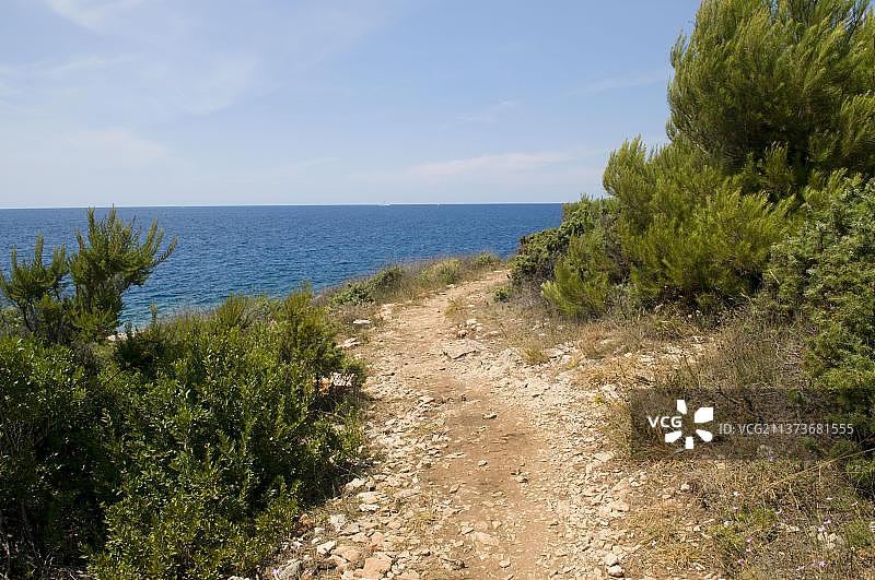 克罗地亚伊斯特拉卡门尼亚克角自然公园徒步小径图片素材