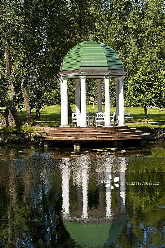 欧洲爱沙尼亚拉赫马国家公园帕尔姆斯庄园的凉亭图片素材