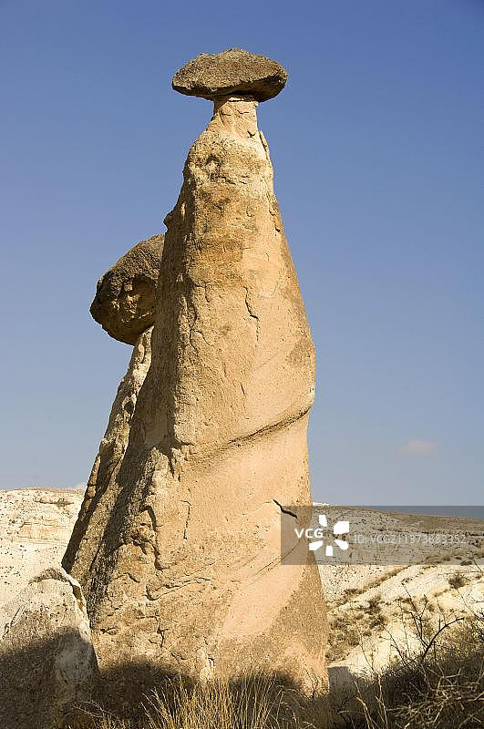 格雷梅国家公园的凝灰岩和仙女烟囱图片素材