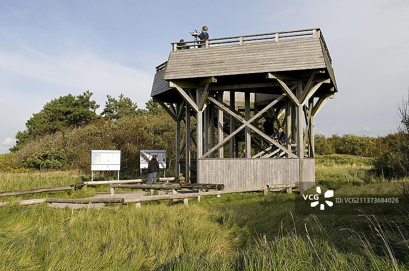 杜纳海德观景点，德国下萨克森州库克斯哈芬瓦登海国家公园图片素材