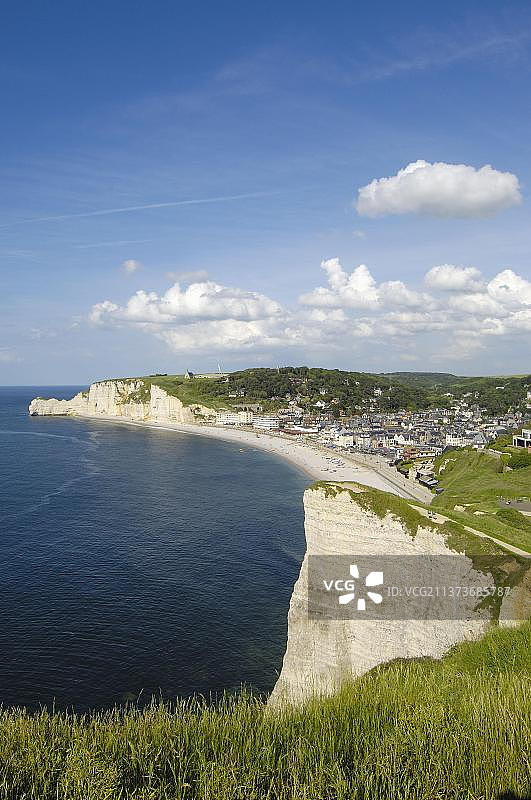 法国诺曼底埃特雷塔悬崖风光图片素材