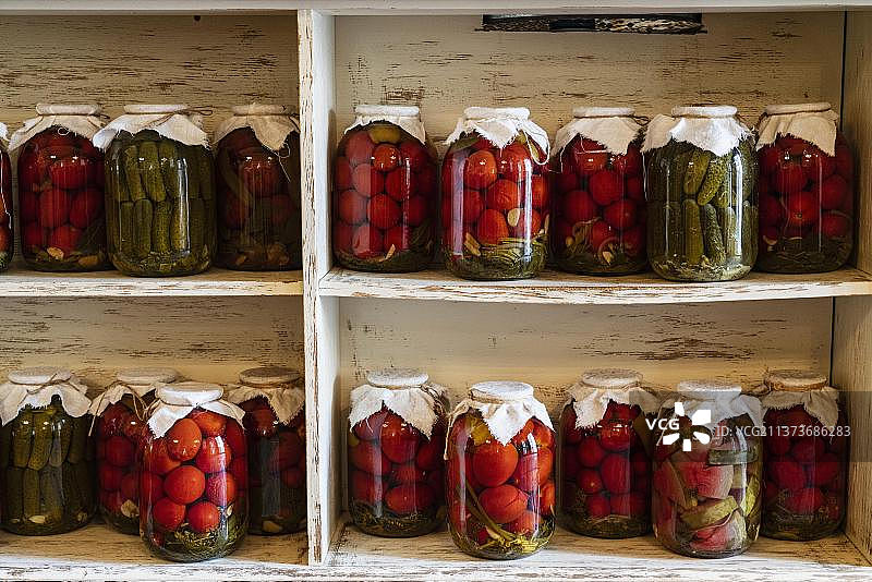 番茄、黄瓜和腌制食品图片素材