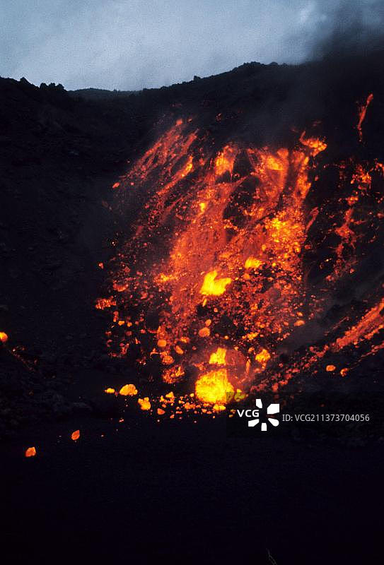 埃尔德费尔火山熔岩流图片素材