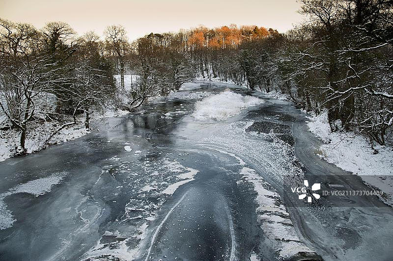 霍德河的冰冻栖息地景色图片素材