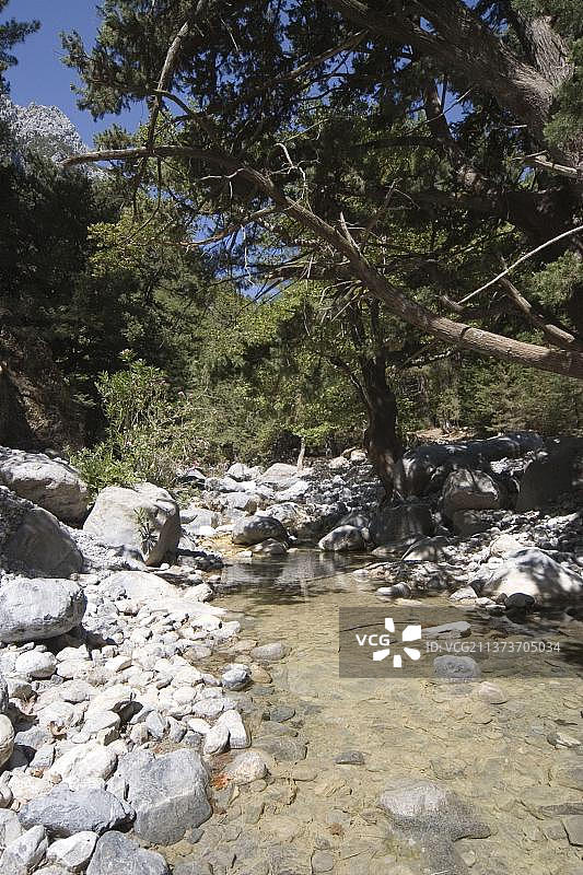 克里特岛上的萨马利亚峡谷图片素材