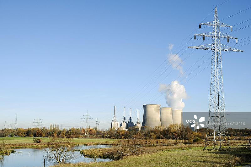 德国北莱茵-威斯特法伦州斯托库姆-韦尔讷的Gersteinwerk联合循环发电厂图片素材