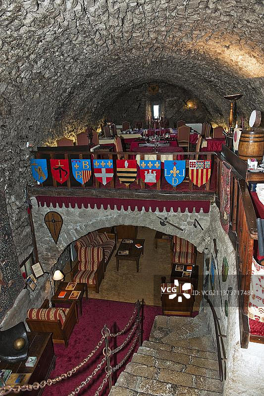 欧洲特里冈斯城堡：凡尔登大峡谷，普罗旺斯-阿尔卑斯-蓝色海岸地区瓦尔省图片素材