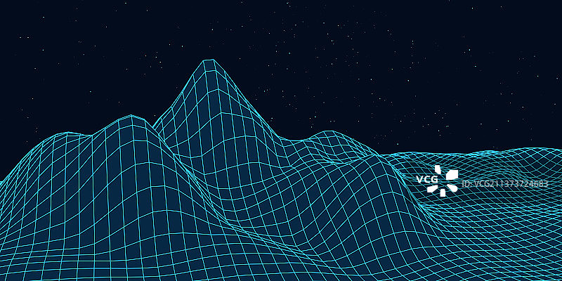 大数据概念的抽象数字地形图片素材