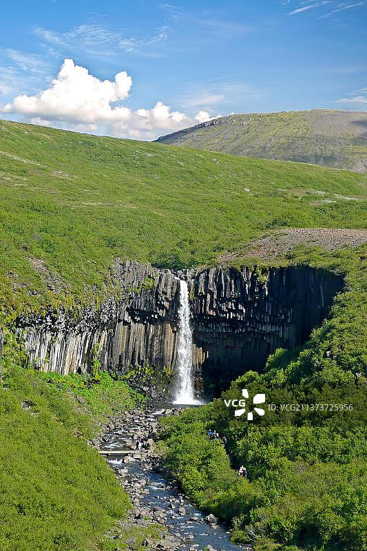 斯卡夫塔费尔国家公园的斯瓦蒂瀑布，冰岛，欧洲图片素材