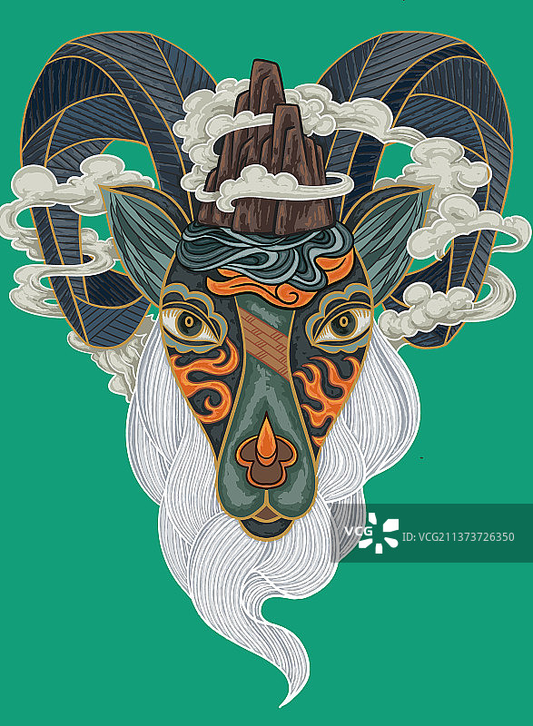 生肖羊插画图片素材