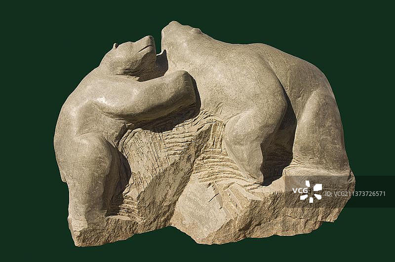 因纽特石雕，伊卡卢伊特，巴芬岛，努纳武特，加拿大，北美洲图片素材