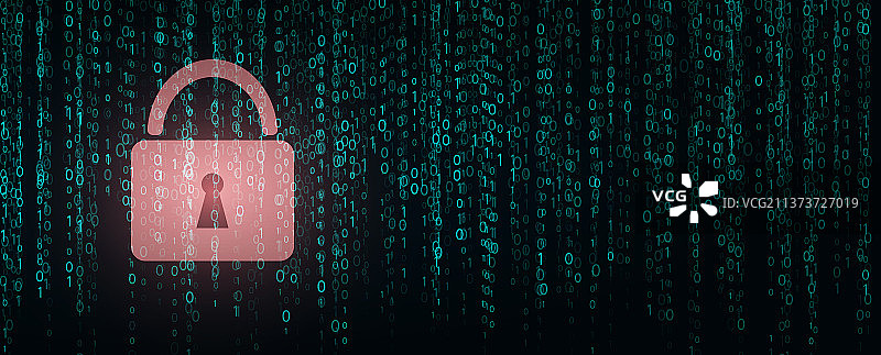带有关闭小锁的互联网安全技术概念图图片素材