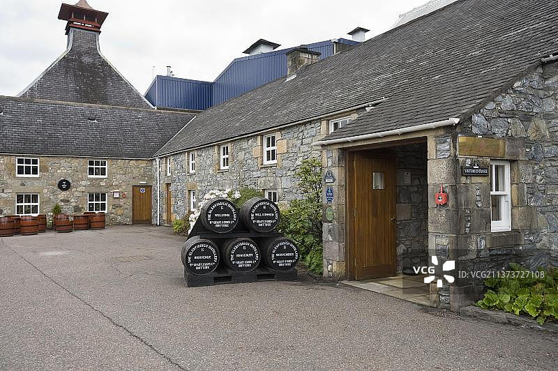 格兰菲迪威士忌酒厂，达夫敦，苏格兰图片素材