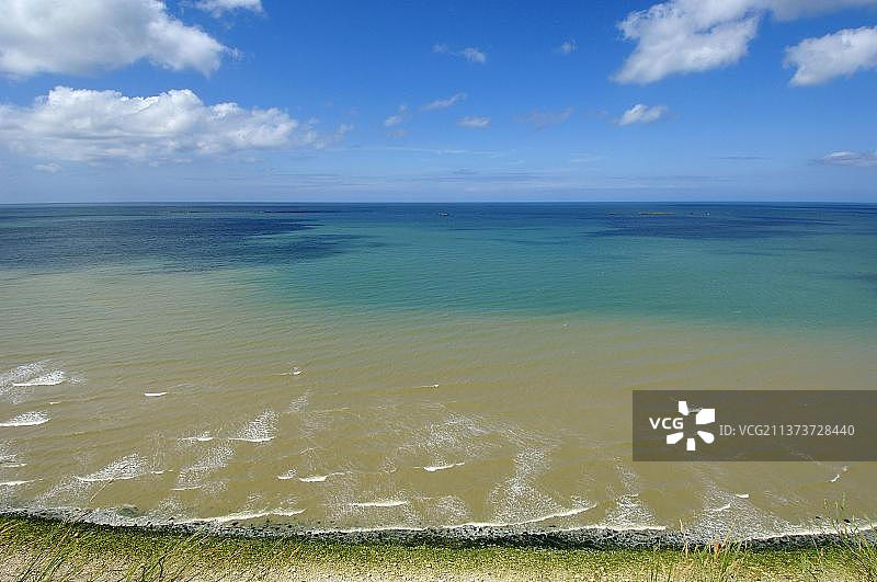 诺曼底海滩，二战盟军登陆图片素材