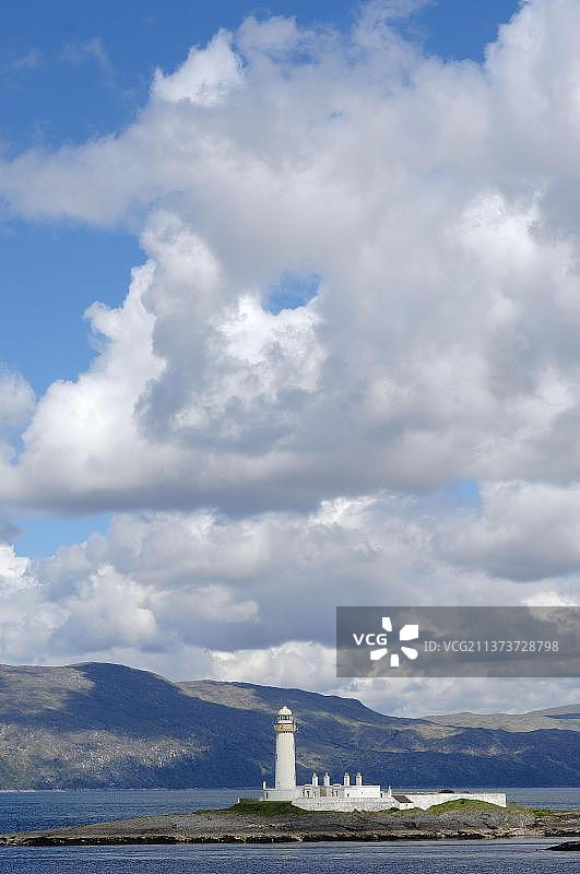 利斯莫尔灯塔，林内湖，高地，阿盖尔-比特，苏格兰，英国，欧洲图片素材