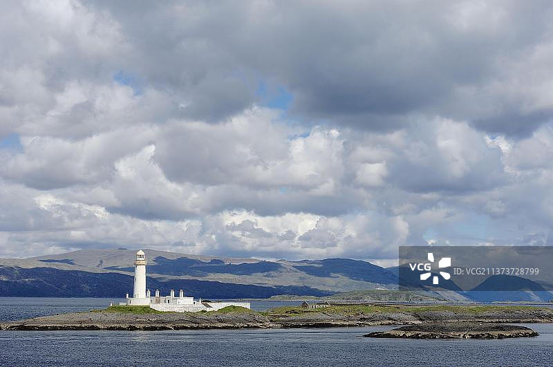 利斯莫尔灯塔，林内湖，高地，阿盖尔-比特，苏格兰，英国，欧洲图片素材