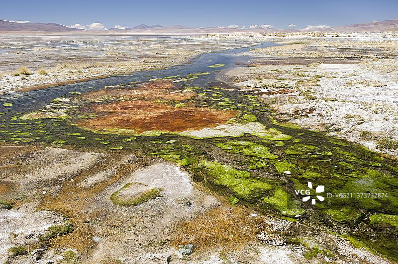 萨拉达泻湖，玻利维亚波托西高原盐湖图片素材