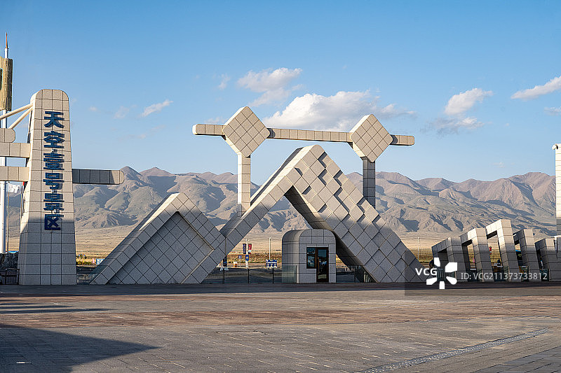 青海海西茶卡盐湖空中一号图片素材