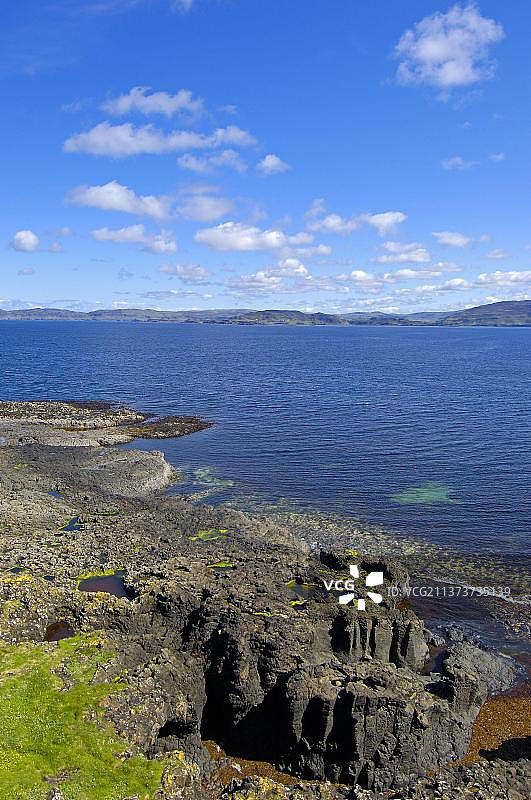 斯塔法岛自然保护区，内赫布里底群岛，阿盖尔-比特，马尔岛，苏格兰，英国，欧洲图片素材