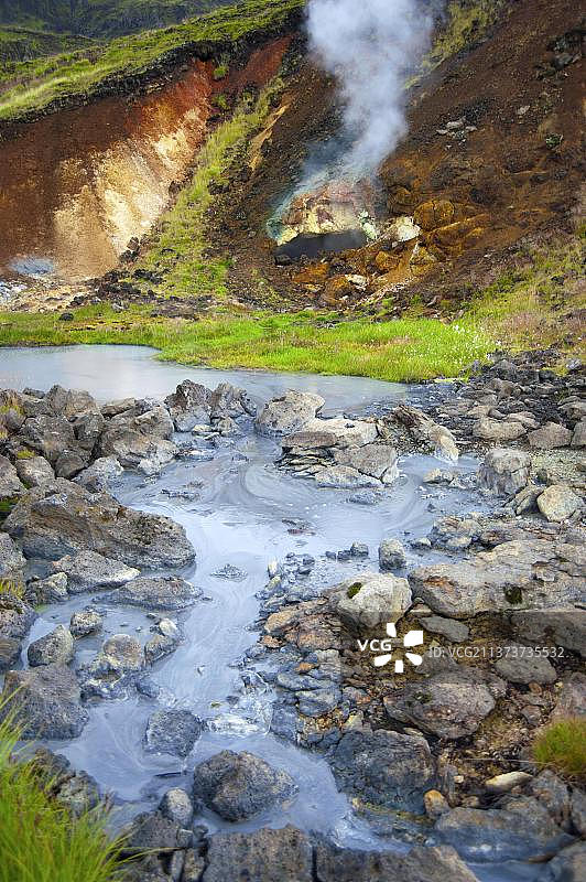 冰岛Nesjavellir地热区泥温泉图片素材