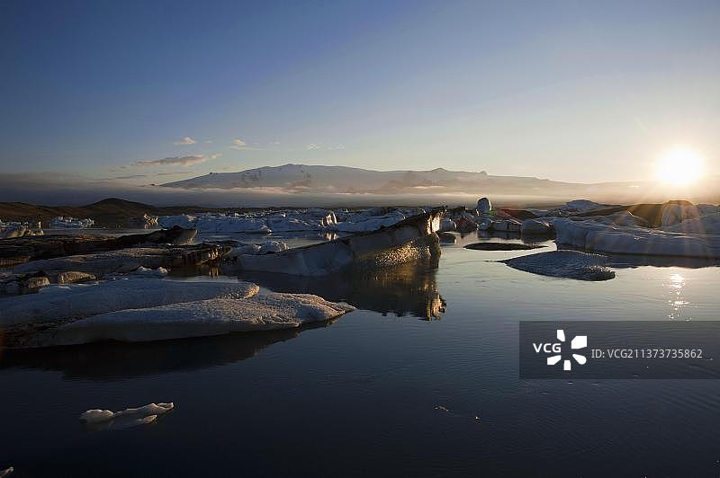 冰岛Jokulsarlon冰川湖图片素材