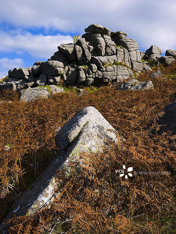 达特穆尔国家公园的海恩当的花岗岩大门图片素材