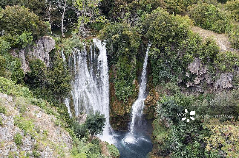 克罗地亚达尔马提亚希贝尼克-克宁克尔卡瀑布国家公园图片素材