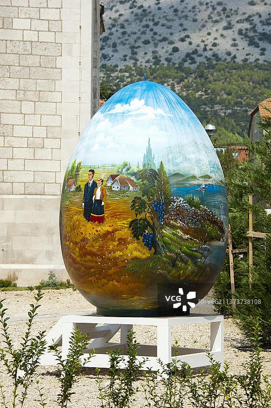 彩绘蛋，奥雷比奇，佩列沙茨半岛，达尔马提亚，克罗地亚，欧洲图片素材