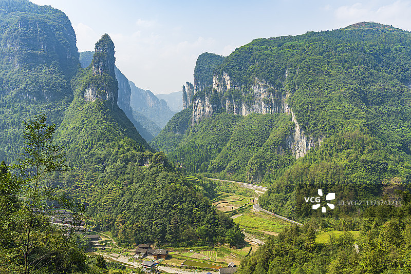 湖南 湘西 吉首 德夯大峡谷优美景色图片素材