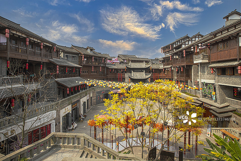 古建——吊脚楼stilted building图片素材