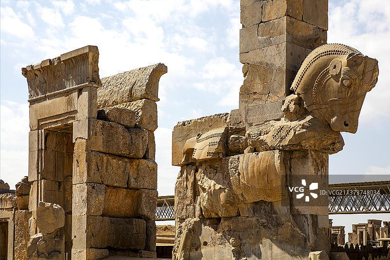 伊朗波斯波利斯的公牛首都图片素材