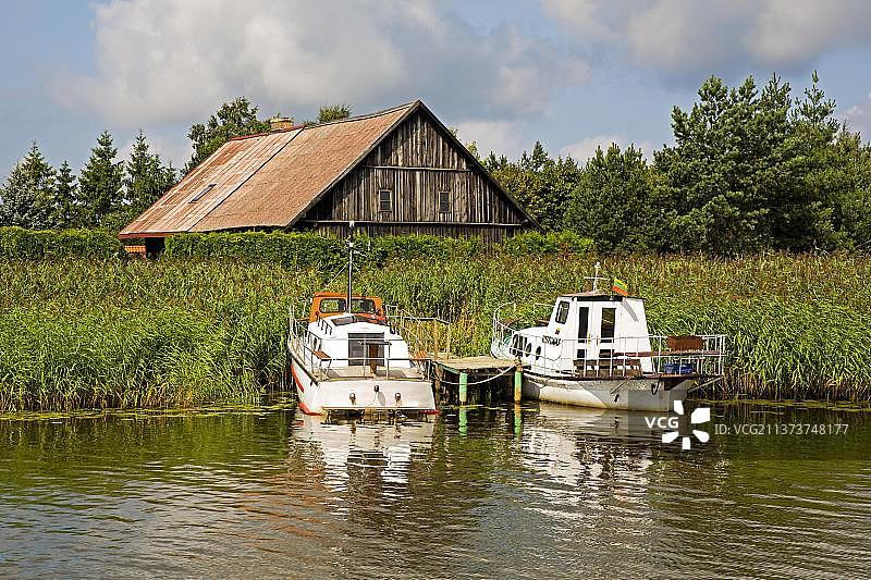 立陶宛库尔斯沙嘴梅梅尔三角洲沼泽地图片素材