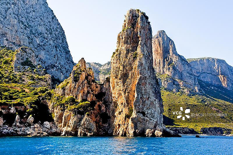 意大利撒丁岛奥罗塞伊湾佩德拉隆加图片素材