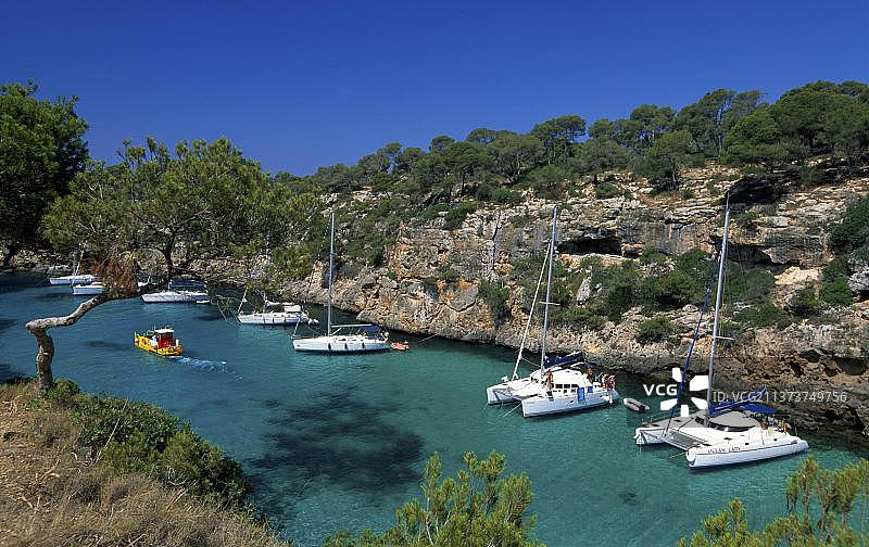 西班牙巴利阿里群岛马略卡岛卡拉皮图片素材