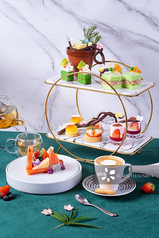 高级情侣下午茶蛋糕图片素材