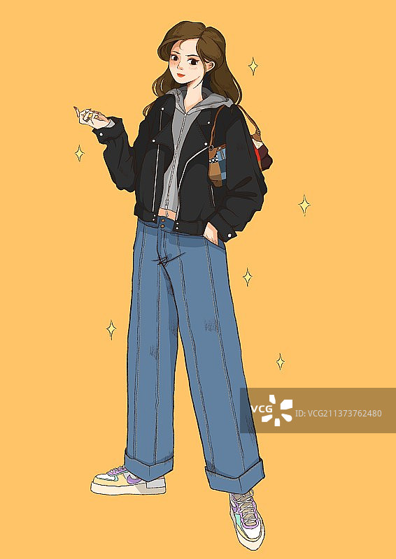 OOTD我的每周穿搭时尚插画图片素材