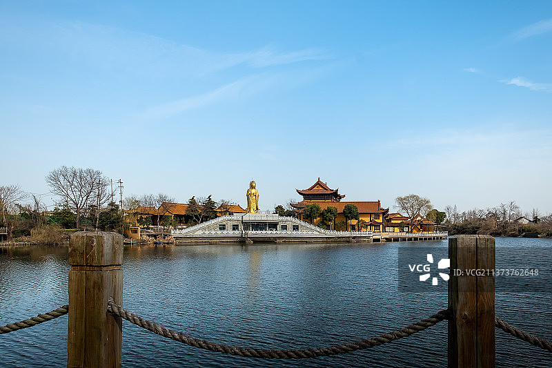 扬州江都邵伯镇明清运河故道上的焚行寺图片素材