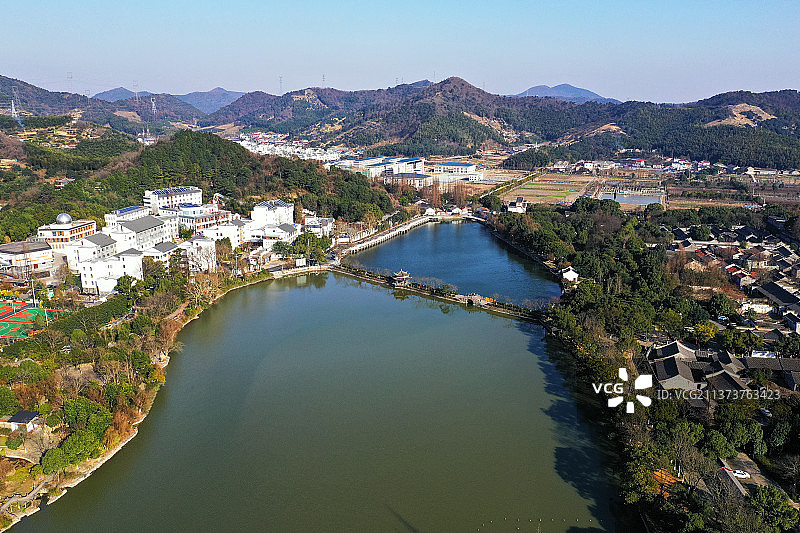慈湖公园+浙江省宁波市江北区慈城古镇图片素材
