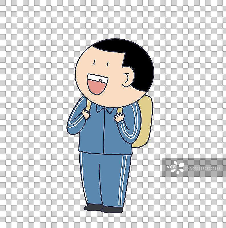 元素：开心的小学生图片素材