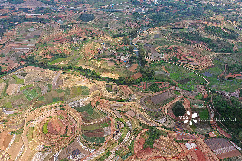 广西邕宁：七彩田园如画美图片素材