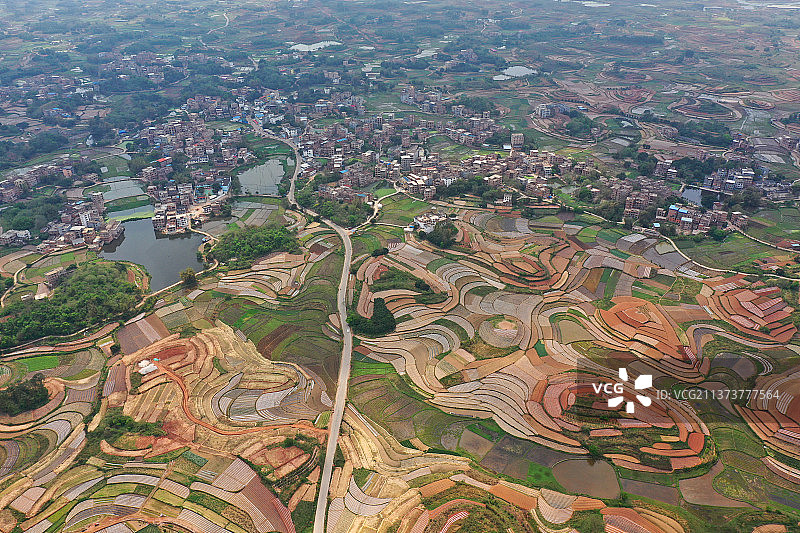 广西邕宁：七彩田园如画美图片素材