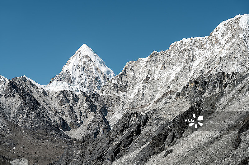 喜马拉雅山普莫里峰图片素材