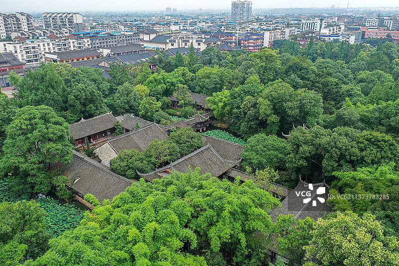 城市中的三苏祠+四川省眉山市东坡区三苏祠博物馆图片素材